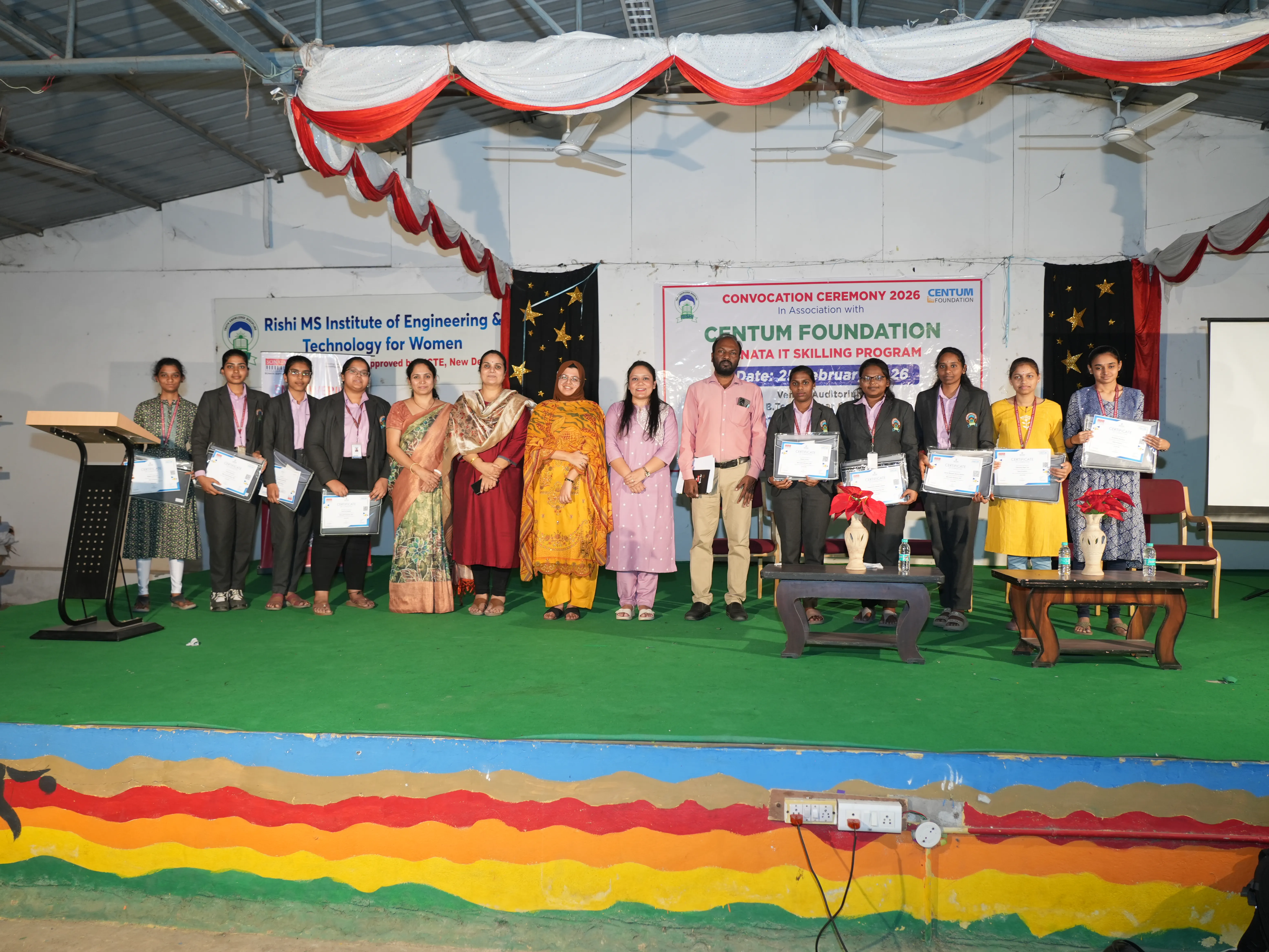 Convocation Ceremony of Sonata CSR through Centrum foundation for 4 th year students - RITW